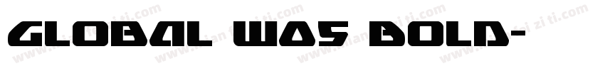 Global W05 Bold字体转换